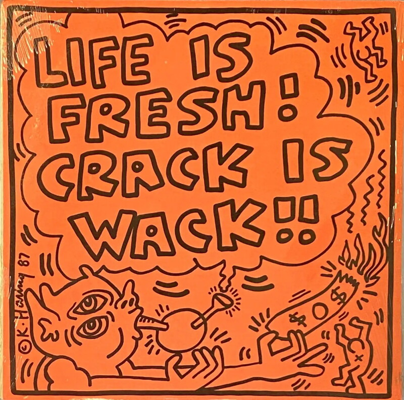 Keith Haring Vintage Haring Record Cover Art | Bipo | Crack Is Keith Haring Vintage Haring Record Cover Art | Bipo | Crack Is